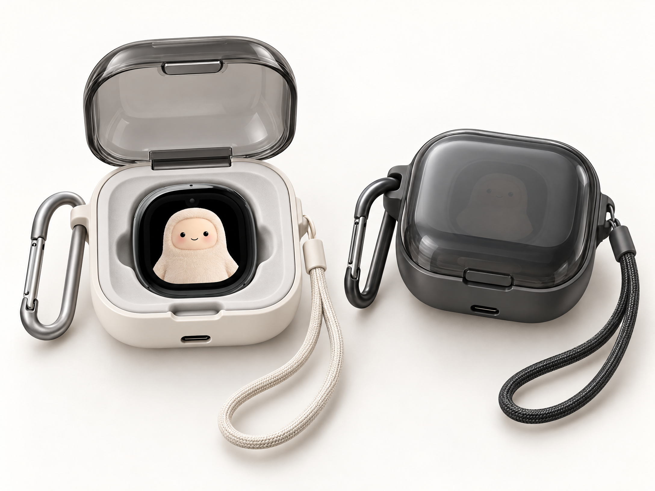 Lidded Muse Pod protective carry case concept with carabiner